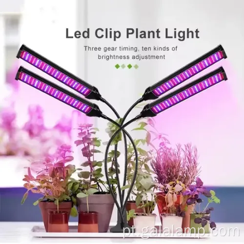 Luz LED de clipe ajustável versátil para cultivo interno